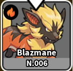 Blazmane Evomon creature