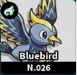 Bluebird Evomon creature