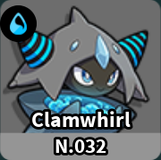 Clamwhirl Evomon creature