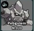 Pebgolem Evomon creature